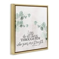 thumbnail image 2 of Stupell Industries Shabby Chic All Things Through Him Proverb Gold Floating Frame Canvas Art, 18 x 18, by Kim Allen, 2 of 6