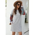 thumbnail image 3 of Delicate Soft Striped Spring Long Sleeve Tunic Dress, 3 of 4