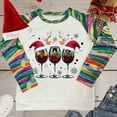 thumbnail image 3 of Christmas Sweatshirt for Women Long Sleeve Striped Pullover Casual Holiday Tops Xmas Tree Print Crewneck Shirt, 3 of 4