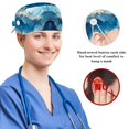 thumbnail image 2 of RATGDN Blue White Marble Working Cap Scrub Cap for Women Men - Adjustable Bouffant Tie Back Hat with Hair Bow - Perfect for Work, Casual Wear, Nurses and Medical Professionals - One Size Fits All, 2 of 6