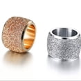 thumbnail image 6 of 16mm Chunky Rings for Women Sandblasting Surface Stainless Steel Bulky Band 6-10, 6 of 7