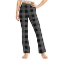 thumbnail image 2 of MKOSPLRT Flare Pants for Girl High Waist Yoga Workout Pants Fashion Plaid Print Leggings Casual Athletic Bootcut Pants Kids Clothes, 2 of 9