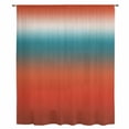 thumbnail image 2 of Red Teal Ombre Sheer Curtains 108 Inches Extra Long, Modern Gradient Abstract Art Light Filering Curtains, Privacy Drapes Simi Floor to Veiling Curtain for Living Room Bedroom Large Window Treatment, 2 of 9