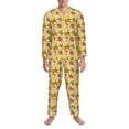 thumbnail image 3 of Daiia Ocean And Sea And Sand for Men's Long-Sleeved Pajama Set – Soft & Comfortable Sleepwear Button-Up Pajamas Cozy Lounge Wear-XX-Large, 3 of 7