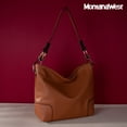 thumbnail image 6 of Montana West Hobo Bags for Women Top Handle Satchel Shoulder Purse Bucket Handbag, Brown, 6 of 7