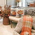 thumbnail image 3 of Fall Throw Pillow Covers 18x18 Inch Set of 4 Pumpkin Leaves Floral Truck Mason Jar Buffalo Plaid Outdoor Farmhouse Autumn Fall Decorations Decorative Pillow Cases for Home Couch Porch Decor, 3 of 6