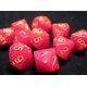 thumbnail image 1 of Juegos de dados Chessex: rojo vórtice con amarillo - Juego de diez caras d10 (10) Chessex 748223520706, 1 of 1