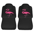 thumbnail image 5 of KAKALAD Pink Flamingo On Black Car Accessories Seat Covers Set Vehicle Seat Covers Universal Front Seats Protector 2 Pcs, 5 of 9