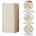 thumbnail image 7 of Extra Large Storage Bag, Zippered Fabric Clothes Storage Bin, Dual-Handle Storage Container, Non-Woven Organizer for Blanket, Comforter, Pillow, Bedding, Underbed Storage Box,13.78 x 9.84 x 7.87'', 7 of 7