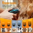 thumbnail image 4 of Oneisall DTJ-001 Dog Clippers for Grooming, High Power 7000RPM Low Noise Dog Grooming Clippers with Stainless Steel Blade & 6 Guide Guards, Rechargeable Dog Grooming Kit for Heavy Coats, Grey Blue, 4 of 8
