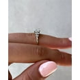 thumbnail image 3 of solitaire jewels Snow Drift Style 1.75CT Oval Moissanite Engagement Ring For Women, 10K White Gold, 3 of 5