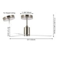 thumbnail image 4 of JONATHAN Y Levi 52" 1-Light Contemporary Minimalist 6-Speed Iron Height Adjustable Integrated LED Ceiling Fan with Remote, Nickel, 4 of 11