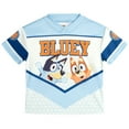 thumbnail image 3 of Bluey Bingo Chloe Mesh V-neck T-Shirt and French Terry Jogger Pants Outfit Set Toddler to Little Kid, 3 of 5