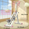 thumbnail image 3 of Vertical Climber Exercise Machine with Resistance, Foldable Stair Stepper for Home Gym, Full Body Cardio Workout Equipment with Adjustable Handlebar & Stable Frame, Pink, 3 of 11