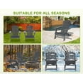 thumbnail image 7 of CL.HPAHKL Weatherproof Foldable Adirondack Chairs, Outdoor Best Fire Pit Chairs 350Lbs Wooden Lawn Chairs for Garden, Backyard, Porch, Pool, Deck, Firepit, Grey, 7 of 7