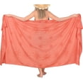 thumbnail image 2 of HAPPY BAY Women's Swimwear Coverups Sarong Beach Pareo Swim Cover up Wrap Long Bikini Wraps Summer Skirt Swim for Women Beachwear One Size Scarlet, Sun, 2 of 4
