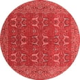 thumbnail image 1 of Ahgly Company Indoor Round Oriental Red Industrial Area Rugs, 4' Round, 1 of 4