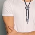 thumbnail image 3 of de bolo cruzada, de estilo americano ajustable y elegante para trajes de baile Plata Zulema Corbata de bolo, 3 of 8