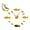 Gold,27inch, variant on Fish With Bubble DIY Giant Wall Clock Mirror Effect Wall Art Home Decor Aquarium Decoration Frameless Big Needle Clock(Gold,27inch)