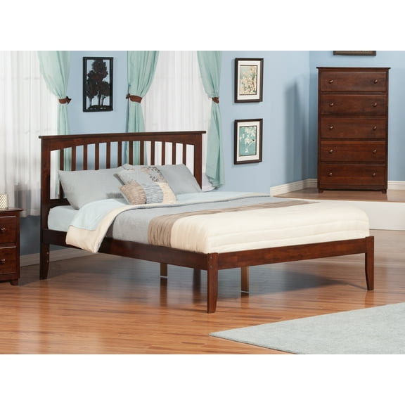 Mission Platform Bed with Open Foot Board in, in Multiple Colors and Sizes