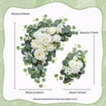 thumbnail image 3 of Artificial Wedding Arch Flowers for Wedding Sign,Set of 2 for Wedding Welcome Ceremony Sign,Faux Floral Swags,Wedding, Banquet and Reception Backdrop Floral Decoration (White), 3 of 6