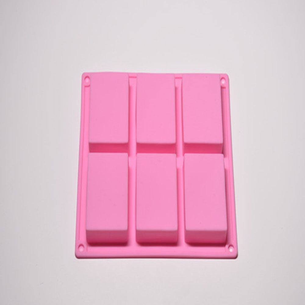 Solacol Silicone Molds for Soap Large Silicone Molds Rectangle Silicone Molds 6 Cavity Plain Basic Rectangle Silicone Mould for Homemade Craft Soap