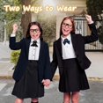 thumbnail image 3 of LinYooLi Nœud Papillon Noir pour Femmes, Nœuds Papillon Réglables Croisés pour Uniforme de Filles Nœud Papillon Croisé pour Remise de Diplôme Scolaire, 3 of 6