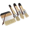 thumbnail image 4 of Pluokvzr 4pcs Wax Paint Brush Set Reusable Furniture Chalk Paint Brushes with Natural Bristles Wooden Handle Use with All Paints for Painting or Waxing Home Decor DIY Art Crafts, 4 of 11