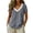 Gray, variant on TEAJOPSUU Women's 100% Cotton Tops Short Sleeve Lace Tirm V Neck T Shirts Casual Loose Fit Summer Blouses Blue