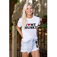 thumbnail image 3 of Love Husky Cute Dog Lover Pet Owner Women's Graphic T Shirt Tees Brisco Brands S, 3 of 5