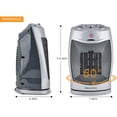 thumbnail image 5 of AeroHome 1500W Personal Electric Ceramic Oscillating Space Heater With Adjustable Thermostat, Silver, 5 of 6