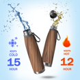 thumbnail image 2 of 29oz Insulated Water Bottle with Tea Infuser, Stainless Steel Travel Mug, Wood Print, 2 of 6