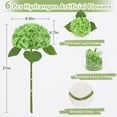 thumbnail image 4 of Flores artificiales Yastouay Real Touch Hydrangea x6 unidades, color verde claro, 4 of 7