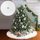 thumbnail image 2 of Adorno para árbol de Navidad: falda de felpa para árbol de Navidad, piel sintética blanca que añade encanto a las decoraciones de interior y exterior, 2 of 8