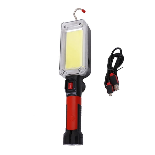 relayinert Outdoor Flashlight Portable Backpacking Torch Adjustable Travel Lantern Bright Work Light Camper Inspection Lamp