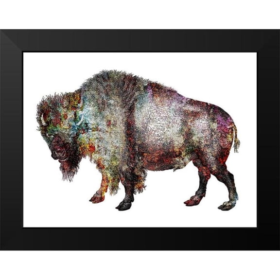 Phillip, Jamie 14x12 Black Modern Framed Museum Art Print Titled - Rustic Bison 5