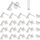 thumbnail image 1 of 50 piezas de aretes rectangulares de acero inoxidable con aro y tuercas de 0,8 mm., 1 of 9