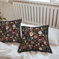 thumbnail image 6 of Throw Pillow Covers 26x26 Inch Set of 2, Watercolor Flowers Waterproof Outdoor Pillow Covers, Farmhouse Floral Vintage Black Decorative Cushion Pillowcases for Couch, Sofa, Bed, Garden, Patio, 6 of 9