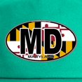 thumbnail image 2 of CafePress - Maryland MD Oval (W/Flag) Cap - Adjustable 100% Brushed Unisex Casual Cotton Baseball Cap, Beige, 1, 2 of 2