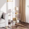 Acrylic Transparent Two-Layer Side Table, Small Modern Nightstand for Home and Office Use