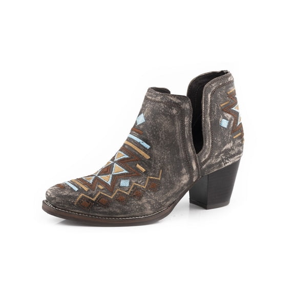 Roper Western Boots Womens Rowdy Aztec 6.5 M Brown 09-021-0981-3214 BR