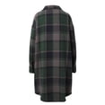 thumbnail image 7 of VXARARL Flannel Shirt Women Long Button Down Plaid Jacket Fall Winter Oversized Lapel Shacket 2026 Trench Coat With Pocket Dark Green XL, 7 of 7