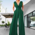 thumbnail image 3 of Monos Elegantes Mamelucos sin espalda para mujer Traje de dama de oficina con cuello en V profundo y hombros descubiertos (Verde M) Ygjytge para Mujer Verde T L, 3 of 6