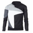 thumbnail image 1 of DPTALR Décontracté Hommes Couleur Vent Bas Col Rond Chandail à Capuchon Manches Longues Blouses à Col Rond, 1 of 5