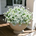 thumbnail image 3 of Flores artificiales HyeFlora White Morning Glory, 12 paquetes, 3 of 9