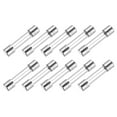 thumbnail image 1 of Fusible de vidrio Uxcell 12A 250V 5x20mm Fusible de retardo de tiempo UL listado Fusible de baja explosión para electrodomésticos (Paquete de 10), 1 of 5