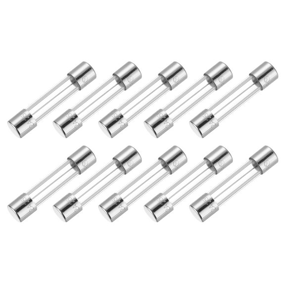 Uxcell 12A 250V Glass Fuse 5x20mm Time Delay Fuse UL Listed Slow Blow Fuse for Home Appliances(Pack of 10)