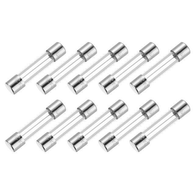 Fusible de vidrio Uxcell 12A 250V 5x20mm Fusible de retardo de tiempo UL listado Fusible de baja explosión para electrodomésticos (Paquete de 10)