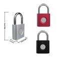 thumbnail image 2 of Equipaje Candado con huella digital USB Cerradura inteligente sin llave Cerradura de inducción de aleación de zinc Cerradura de puerta con múltiples grabaciones, Negro Guardurnaity EL4812-03B, 2 of 2