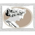 thumbnail image 1 of Toga Party Tapestry, Ancient Goddess Statue European Folk Beauty Muse Figure Divine Woman Picture, Wall Hanging for Bedroom Living Room Dorm Decor, 80W X 60L Inches, Light Grey Tan, by Ambesonne, 1 of 1